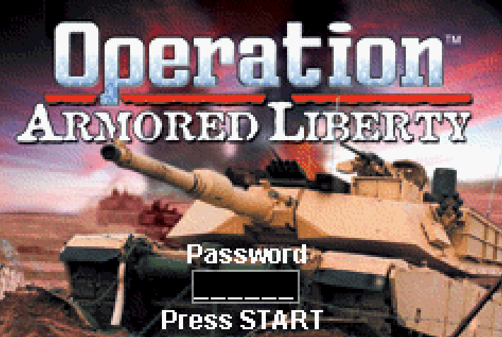 Operation Armored Liberty Title Screen